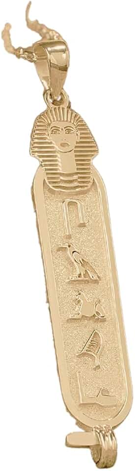 14k Gold Cartouche Necklace