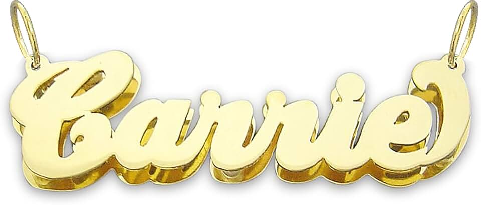 14K Gold Name Pendant