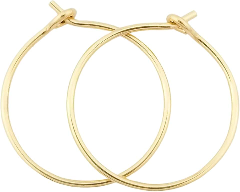 14k Gold Sleeper Hoop Earrings