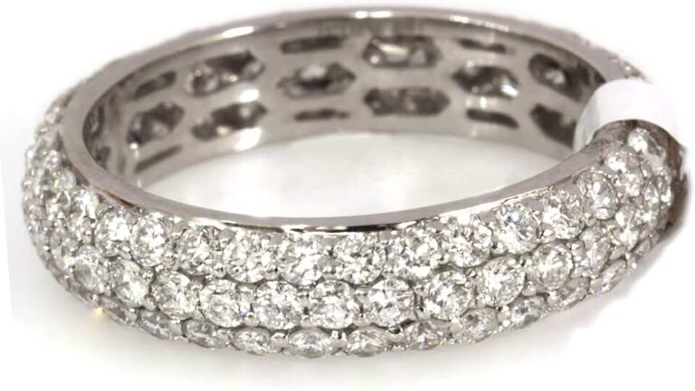 14k White Gold Diamond Eternity Band