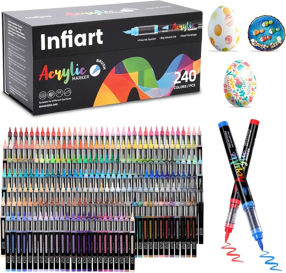 240 Colors Acrylic Markers