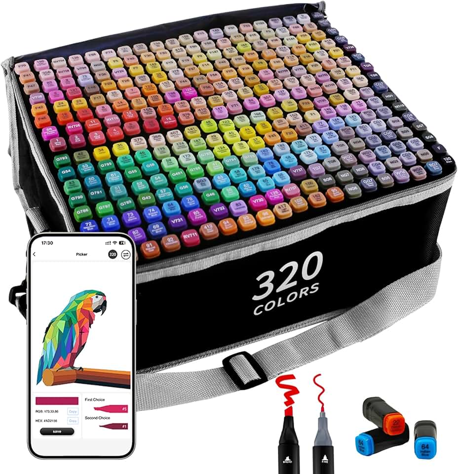 320 Colors Alcohol Markers