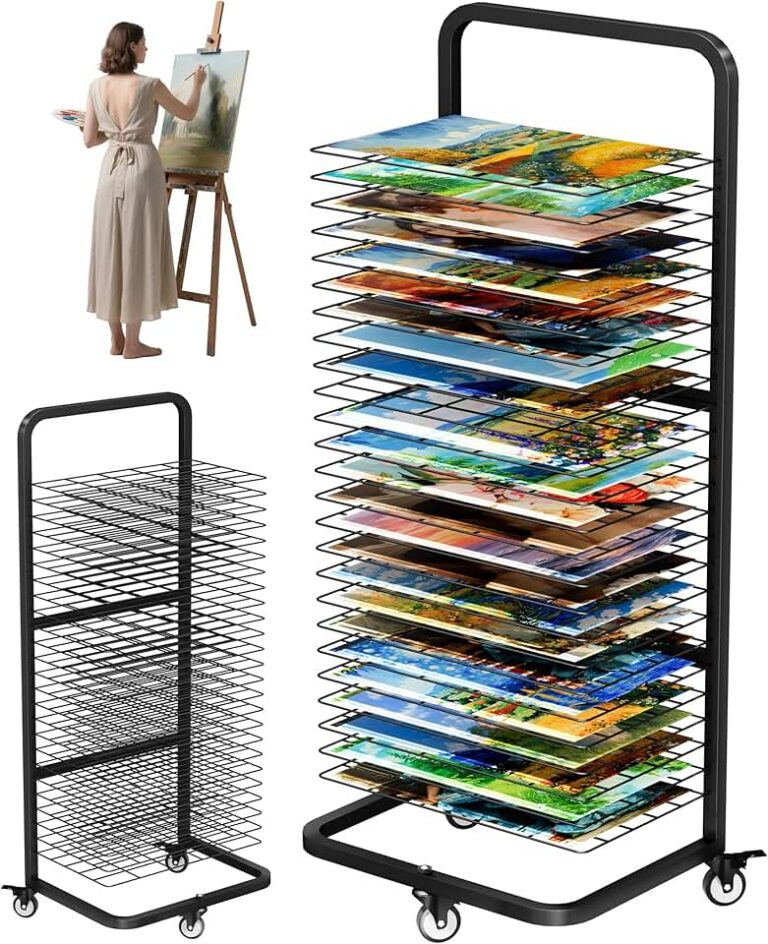 Art Drying Rack with Shelves