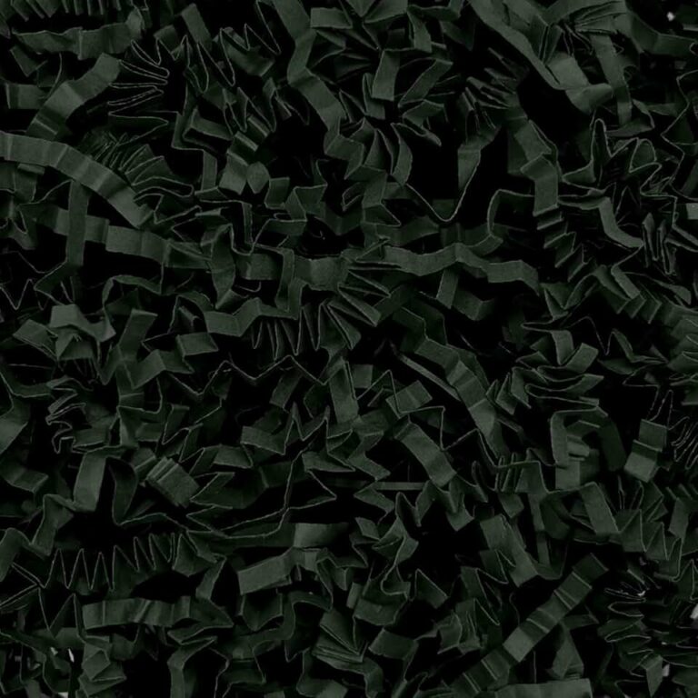 Dark Green Crinkle Paper Shred