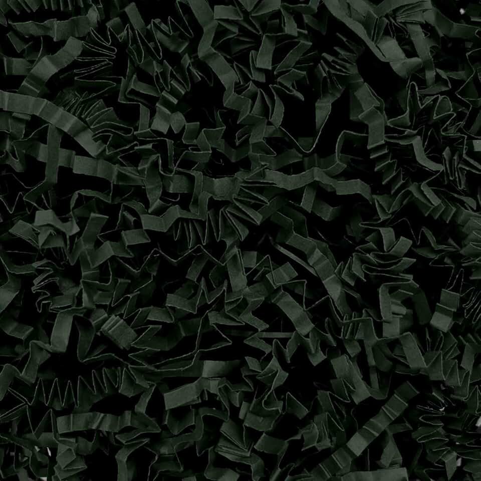 Dark Green Crinkle Paper Shred