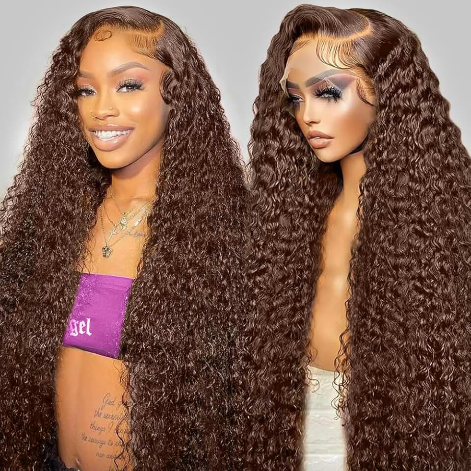 Chocolate Brown Deep Wave Wig