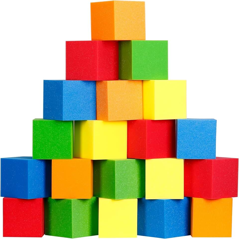 Colorful Foam Cubes