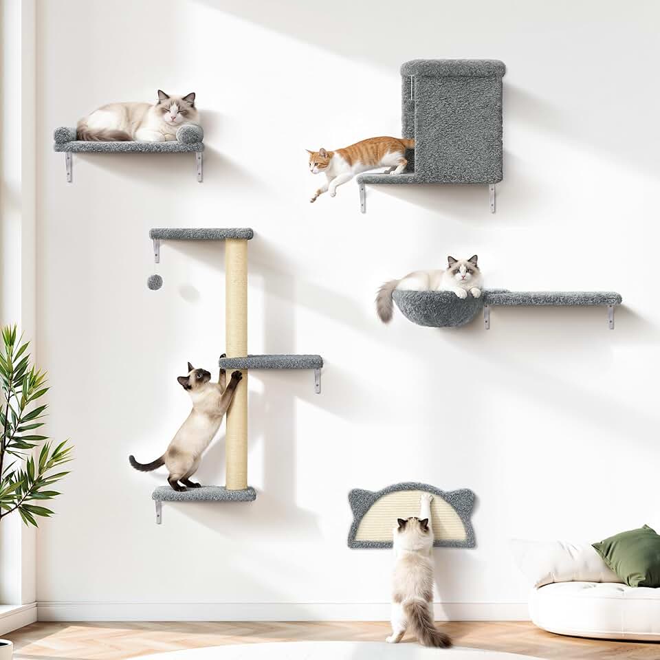 5-in-1 Cat Wall Shelves