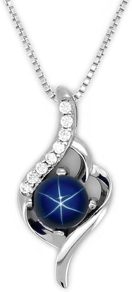 Cornflower Star Sapphire Necklace