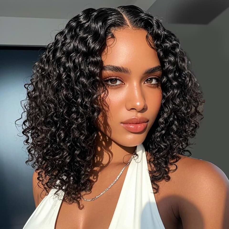 Curly Bob Wig Human Hair