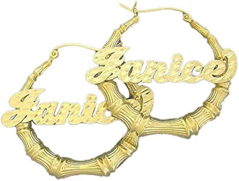 Custom Gold Bamboo Earrings