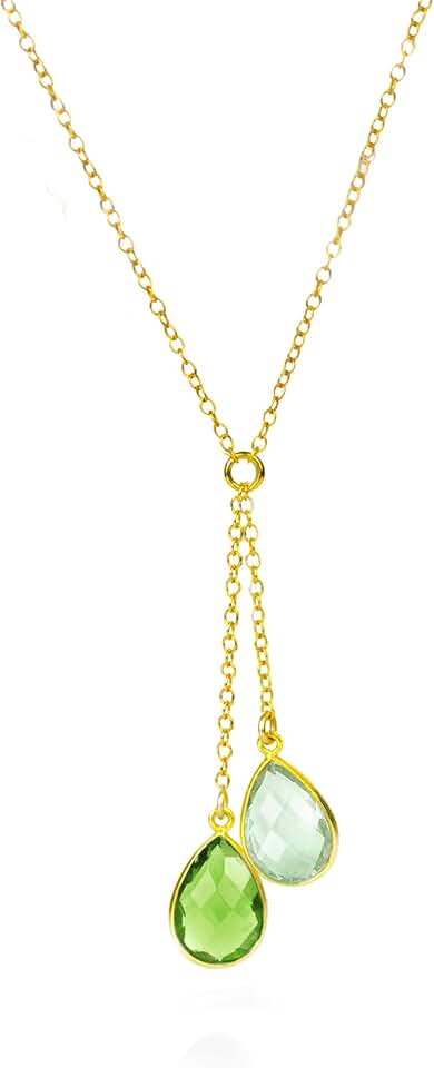 Custom Lariat Birthstone Necklace