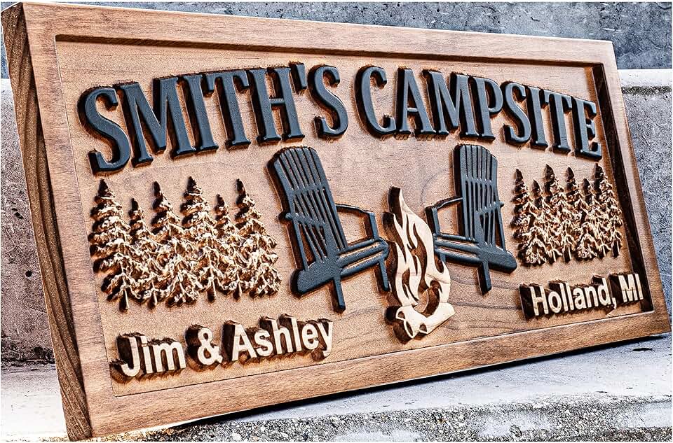 Custom Wood Campfire Sign