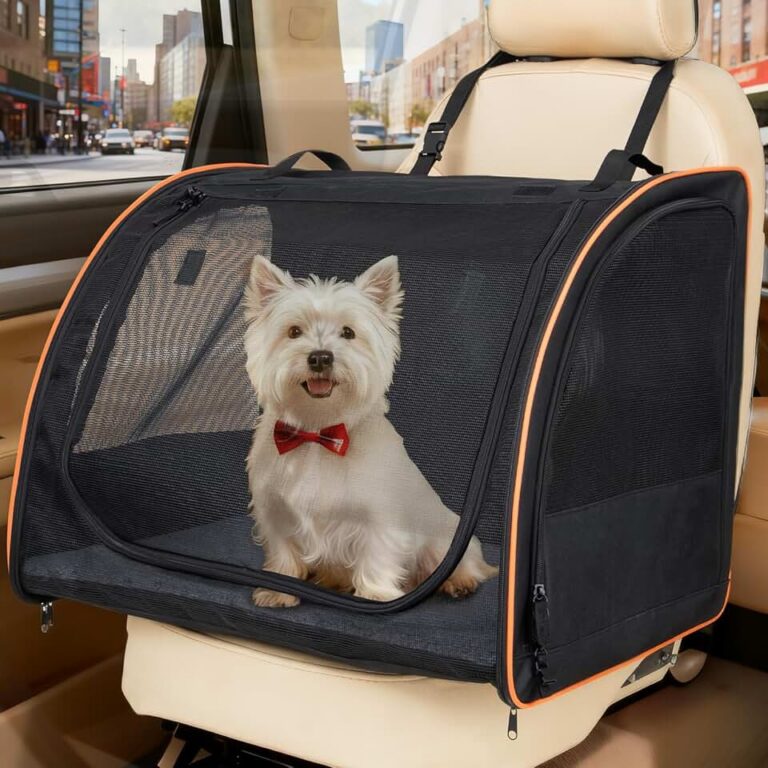 Dog Car Seat Enclosed Carrier