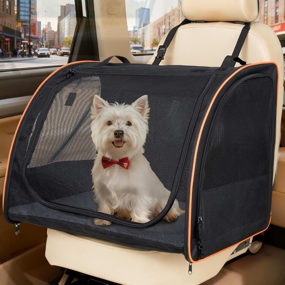 Dog Car Seat Enclosed Carrier