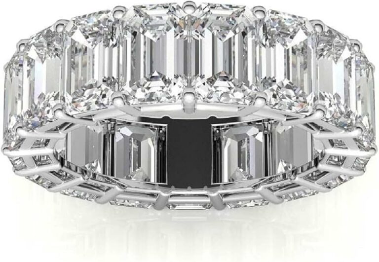 Emerald Cut Moissanite Ring