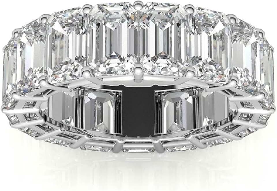 Emerald Cut Moissanite Ring