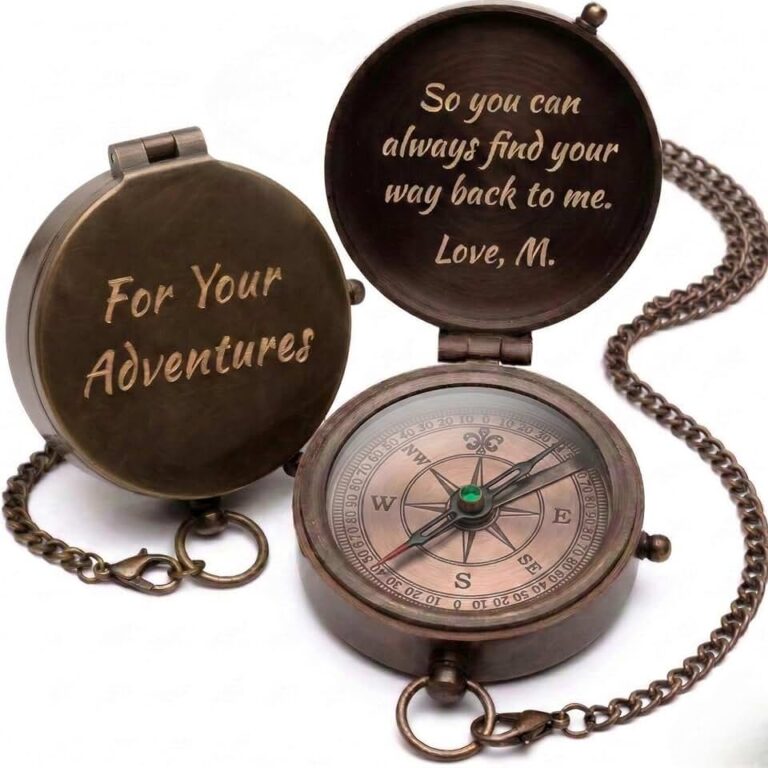 Engraved Brass Compass