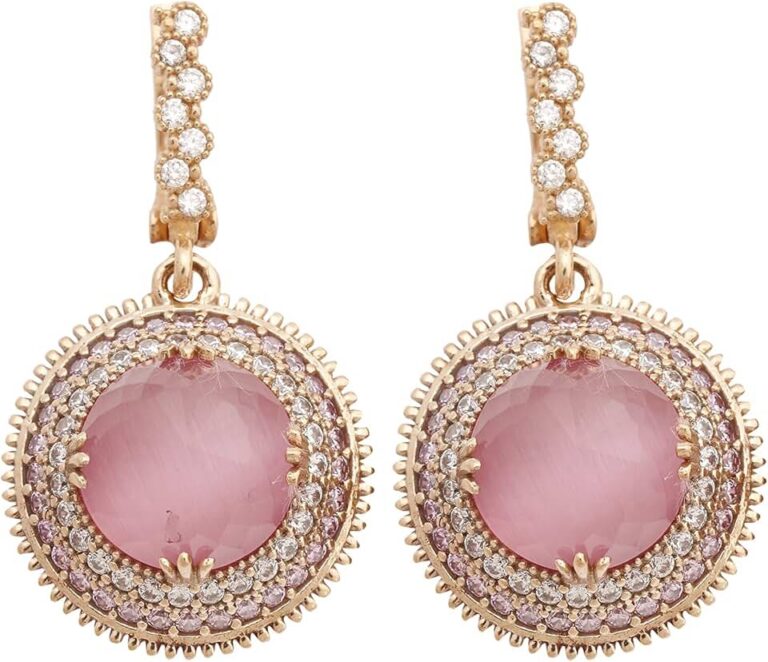 Turkish Pink Cat's Eye Earrings