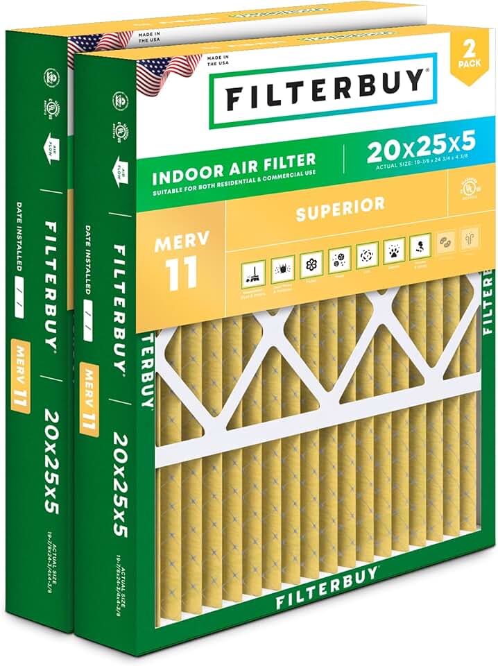 Filterbuy 20x25x5 Air Filter