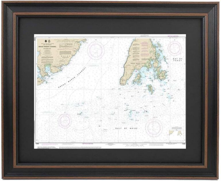 Framed Nautical Map