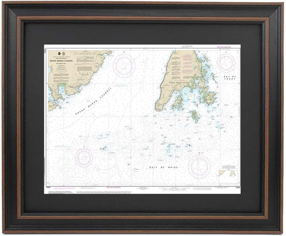 Framed Nautical Map