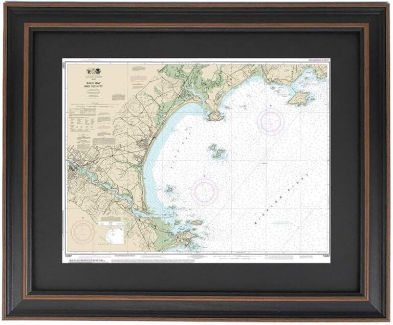 Framed Nautical Map