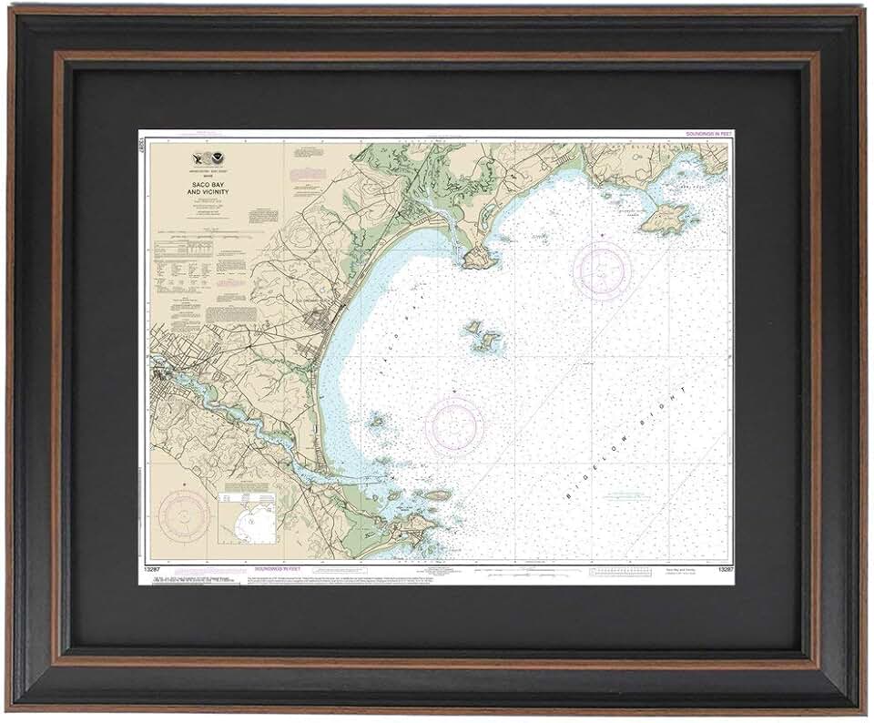 Framed Nautical Map