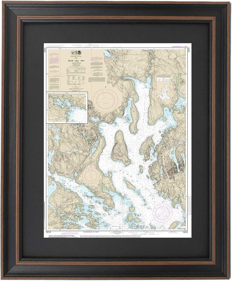 Framed Nautical Map