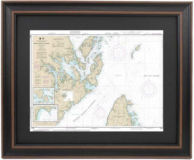 Framed Nautical Map