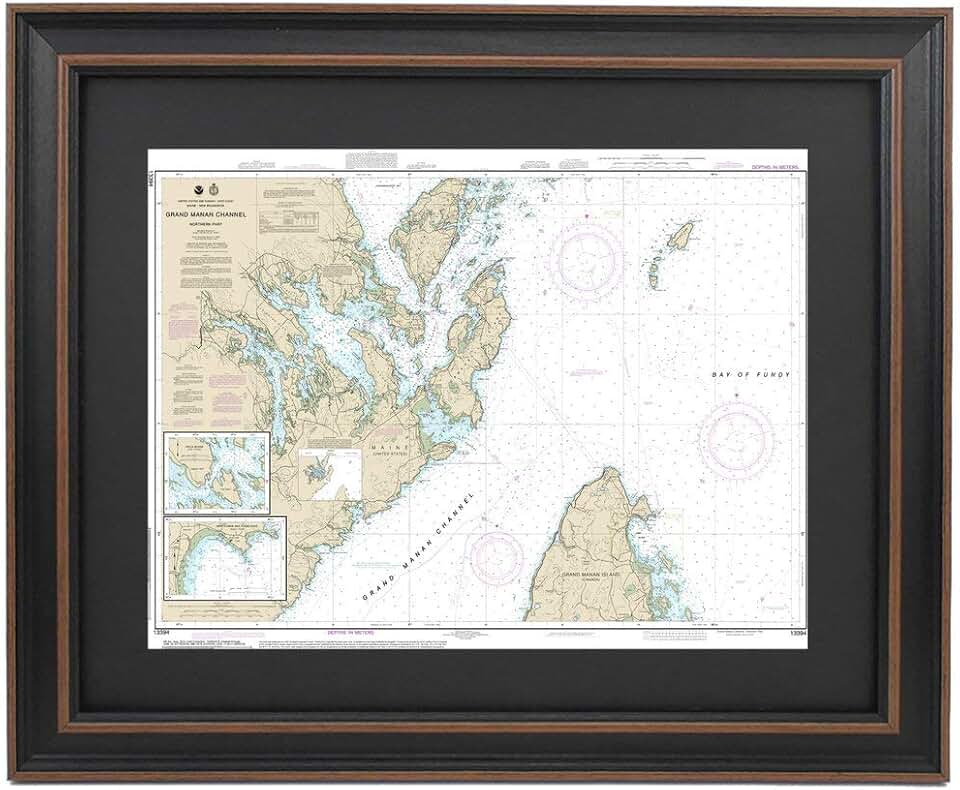 Framed Nautical Map