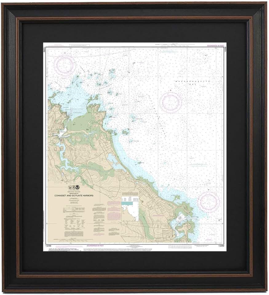 Framed Nautical Map