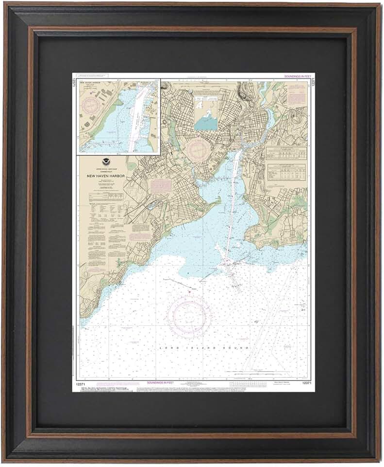 Framed Nautical Map