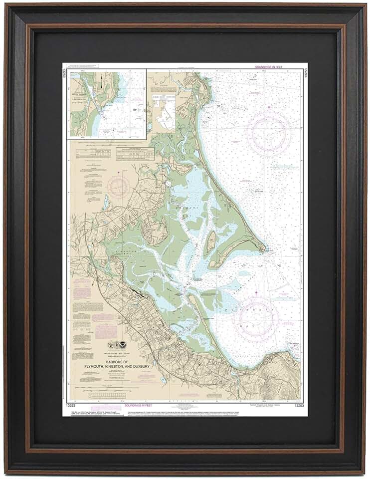 Framed Nautical Map