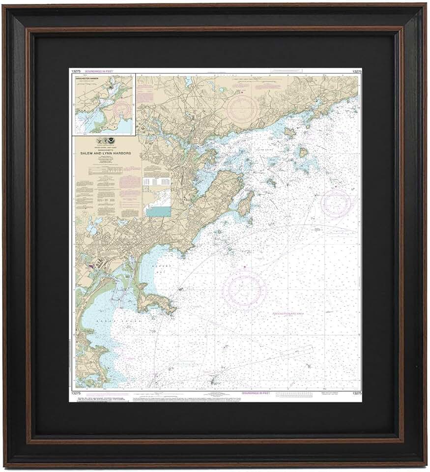 Framed Nautical Map