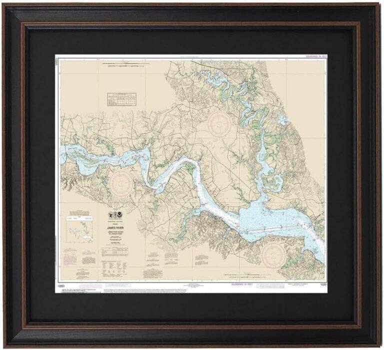 Framed Nautical Map