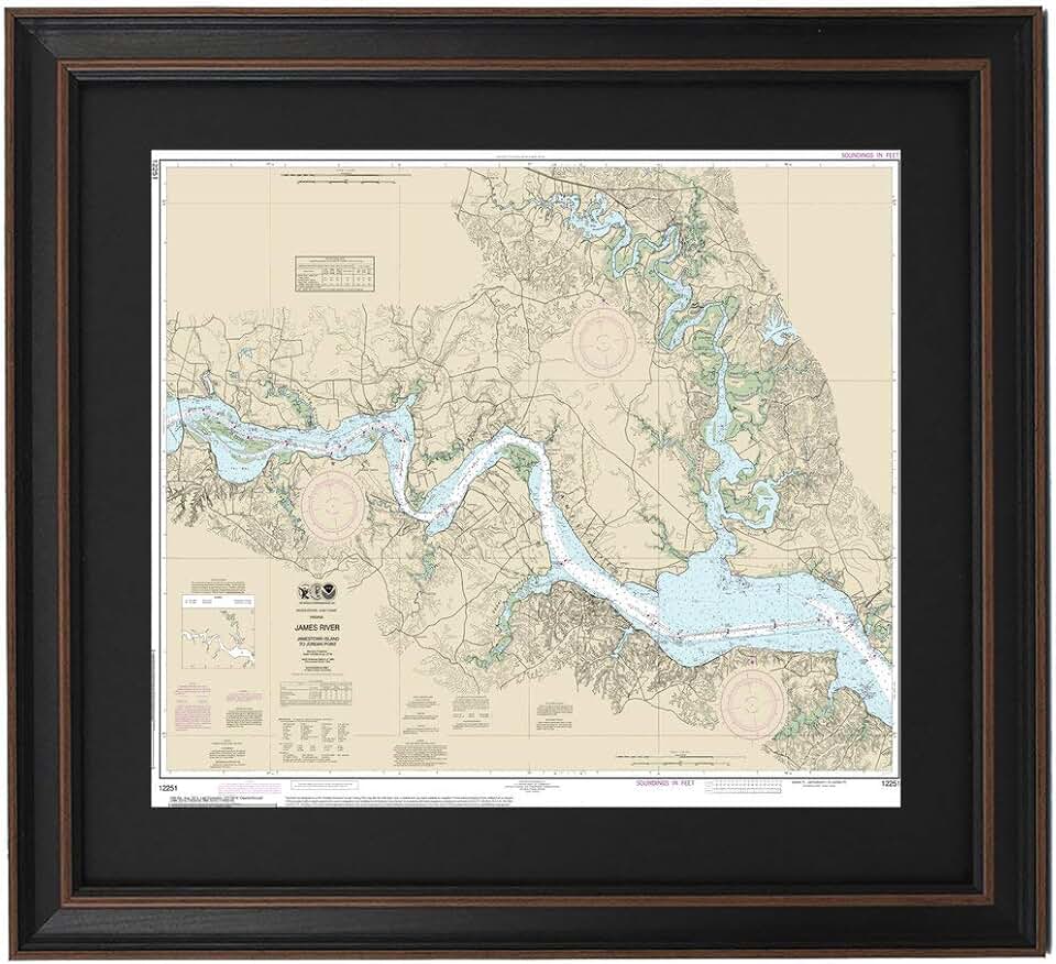Framed Nautical Map