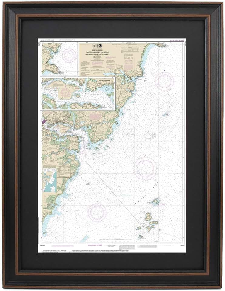 Framed Nautical Map