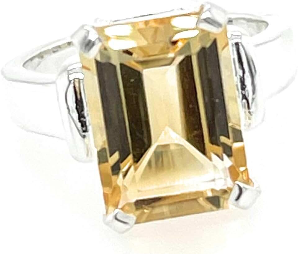 Golden Citrine Silver Ring