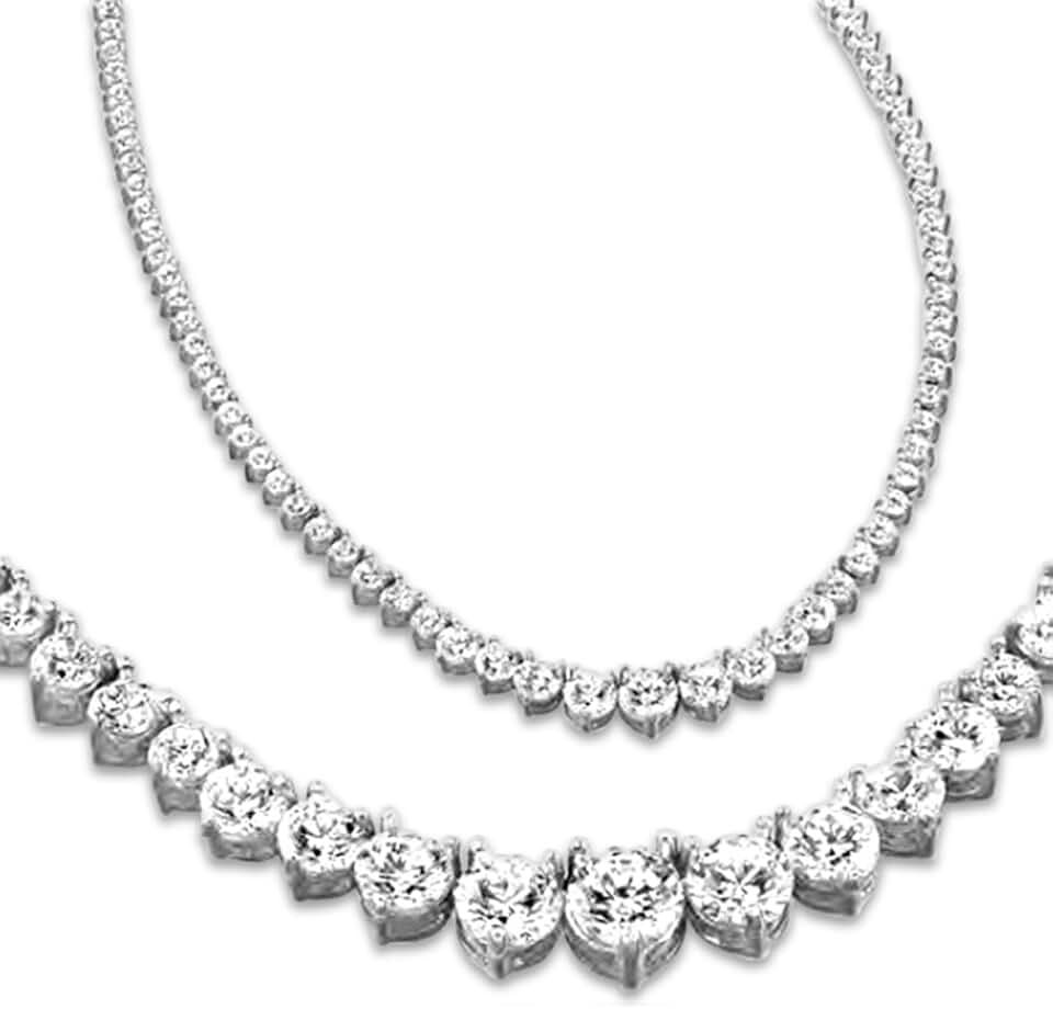 Graduate Diamond Tennis Necklace