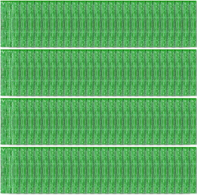 Green Foil Fringe Curtains