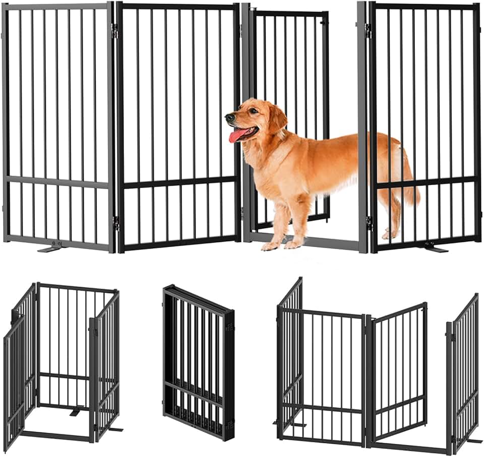 SNUOWU Freestanding Dog Gate
