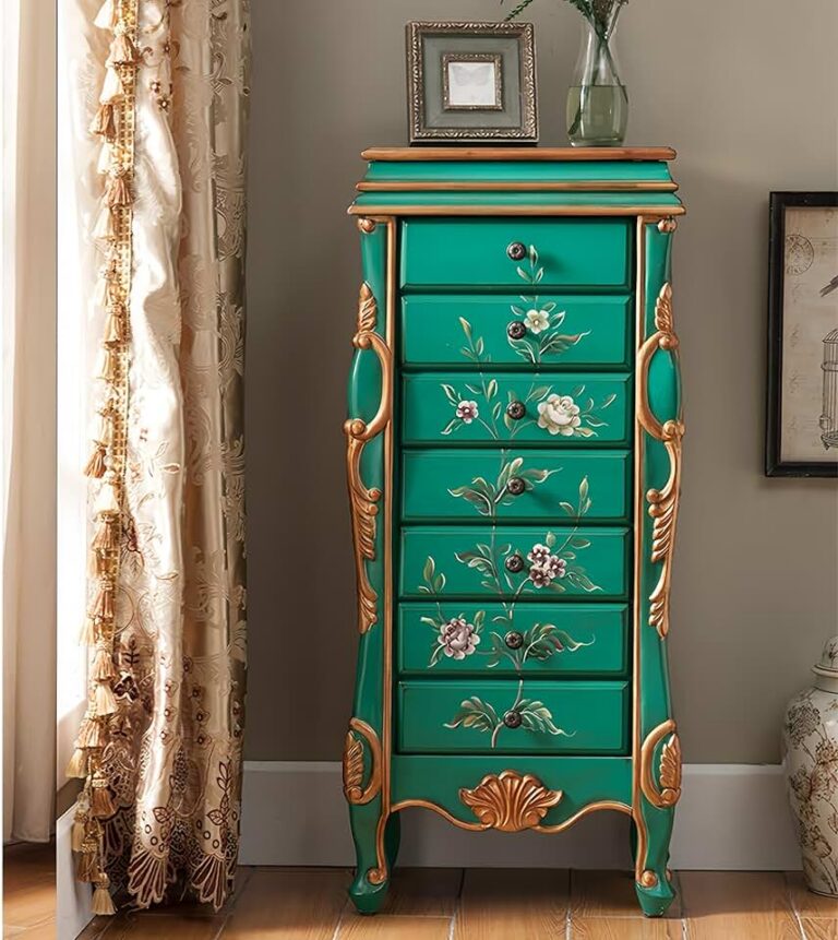 HYFANIYH Wooden Jewelry Armoire
