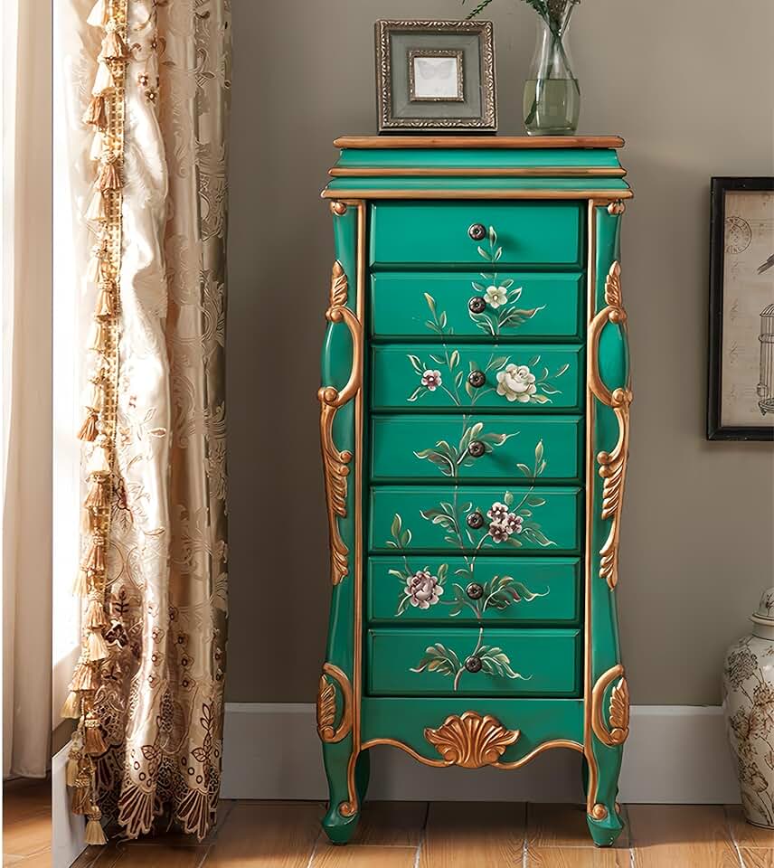 HYFANIYH Wooden Jewelry Armoire