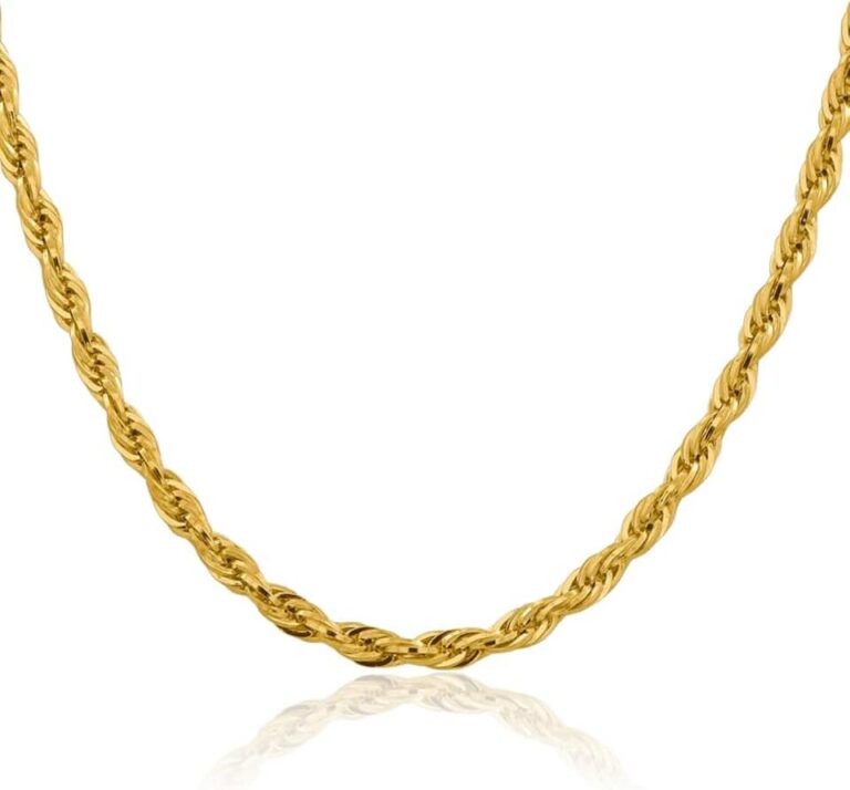 IceCarats Yellow Gold Rope Chain