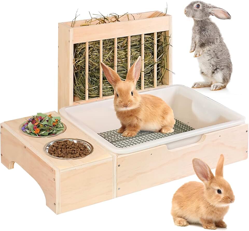 Rabbit Hay Feeder Litter Box