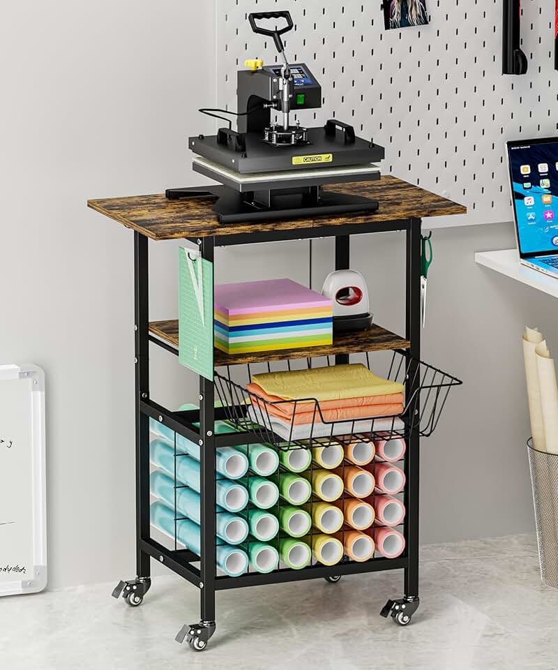 Movable Heat Press Cart