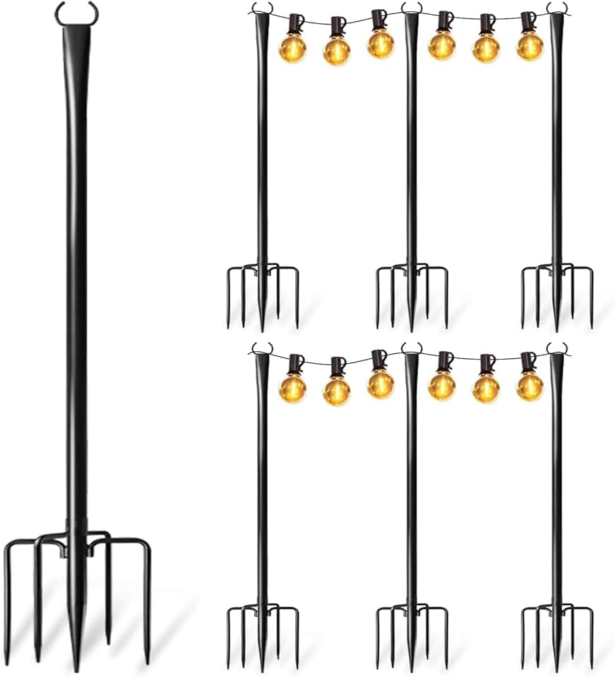 Outdoor String Light Poles