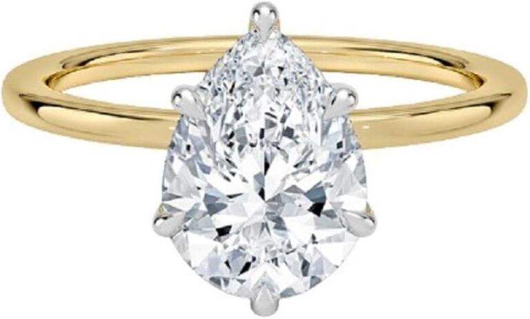 Pear Cut Lab Diamond Ring
