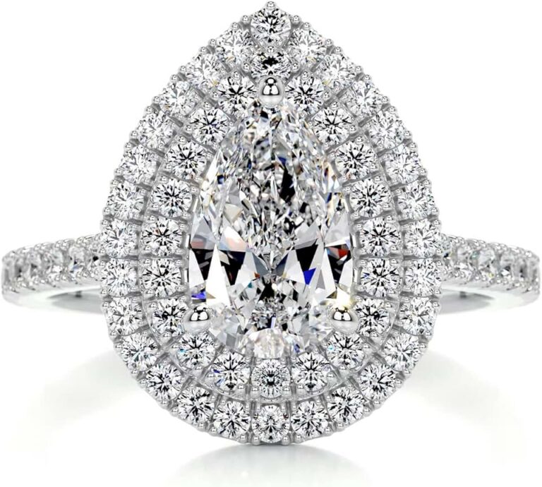 Pear Cut Moissanite Ring